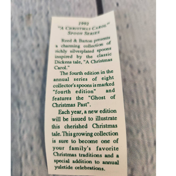 Reed and Barton 1992 Christmas Carol Spoon in Box with paperwork - Picture 5 of 6